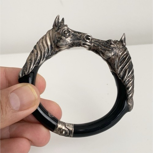 Jonc armband pferdeköpfe - armband, 925